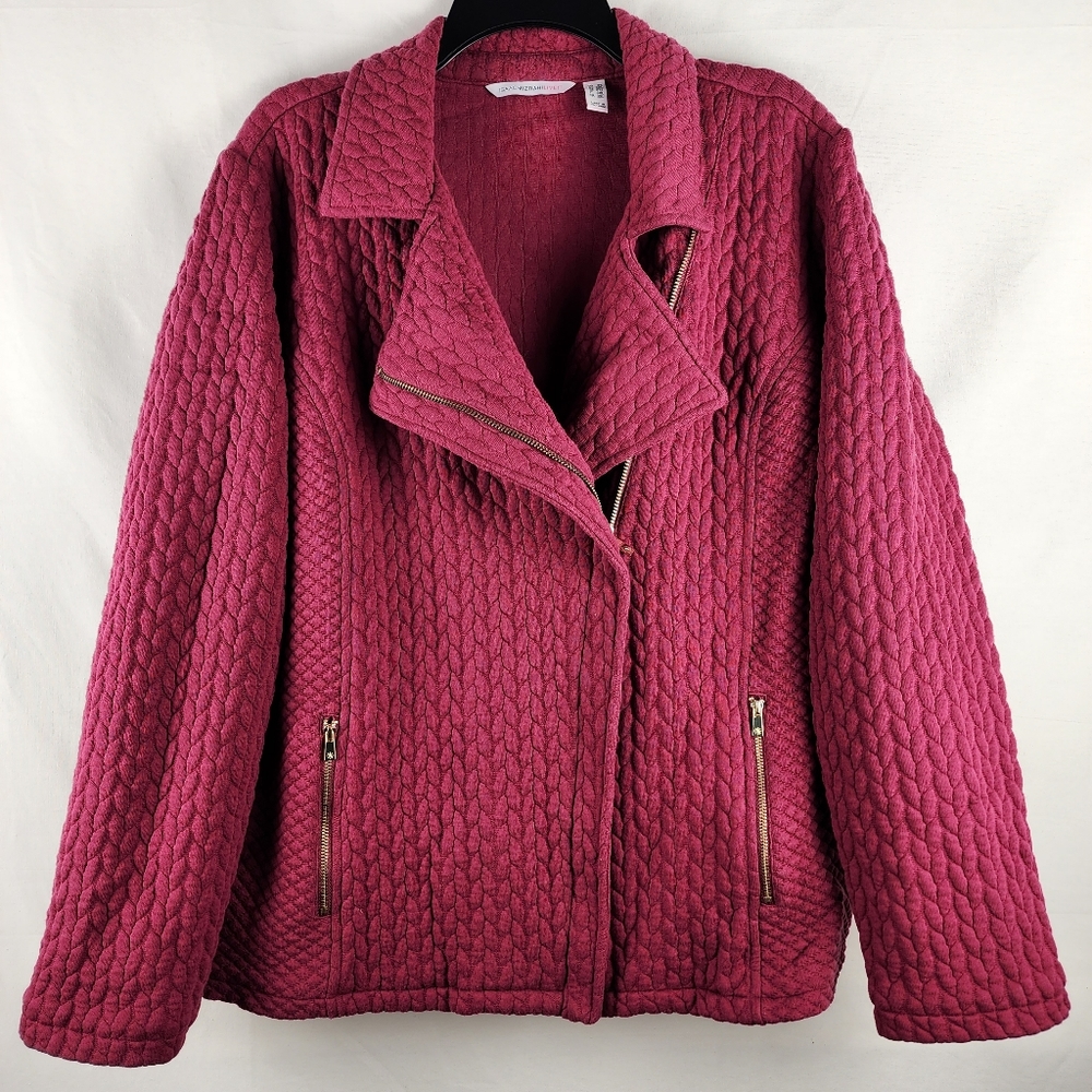 Isaac Mizrahi Quilted Jacket  Pink